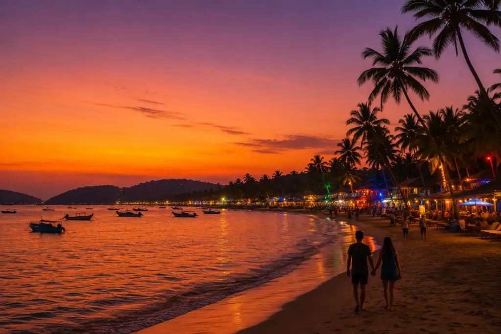 Palolem Beach at sunset — —Budget Travel Guide 2026 for Foreigners