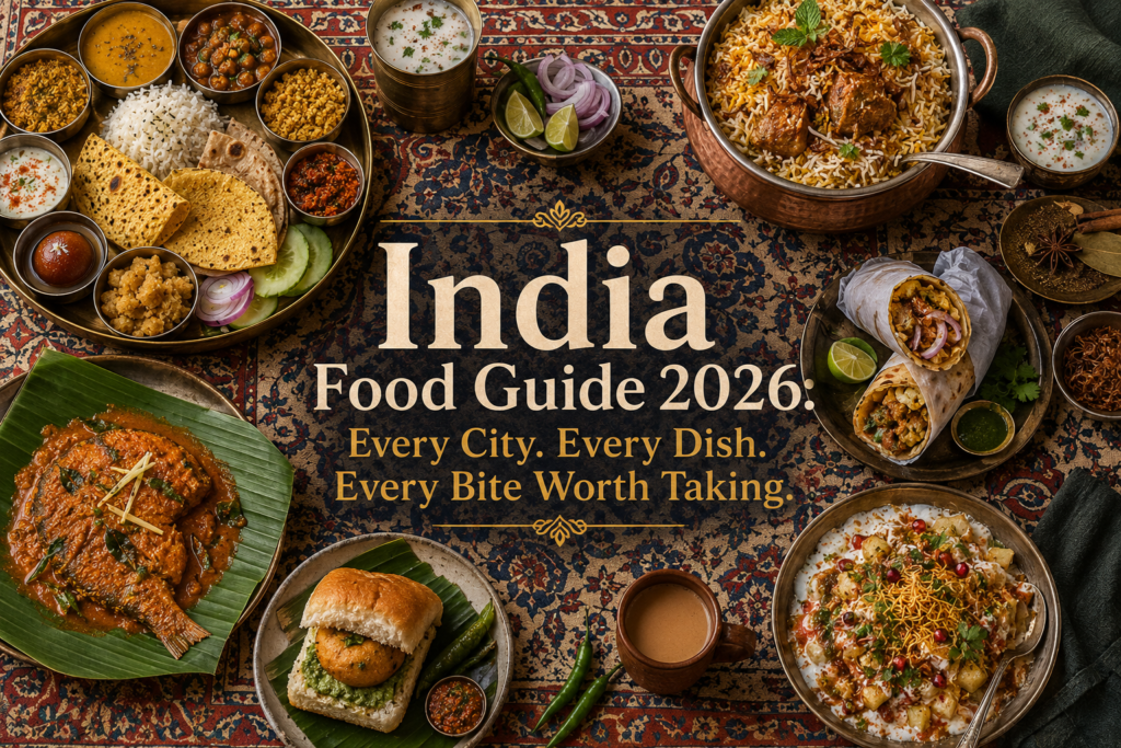 India Food guide 2026 - all the cities popular street food, fine dinning meals, food tours,drinks & desserts.