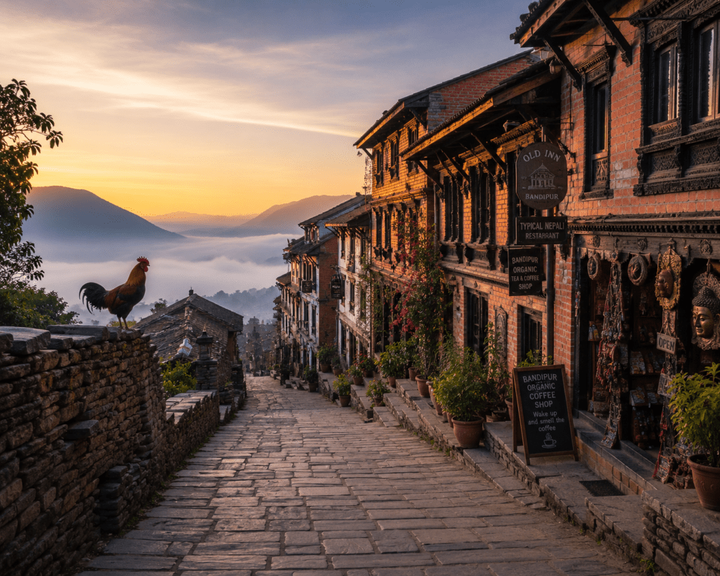 Bandipur's main bazaar at dawn - Complete Nepal Travel Guide 2026