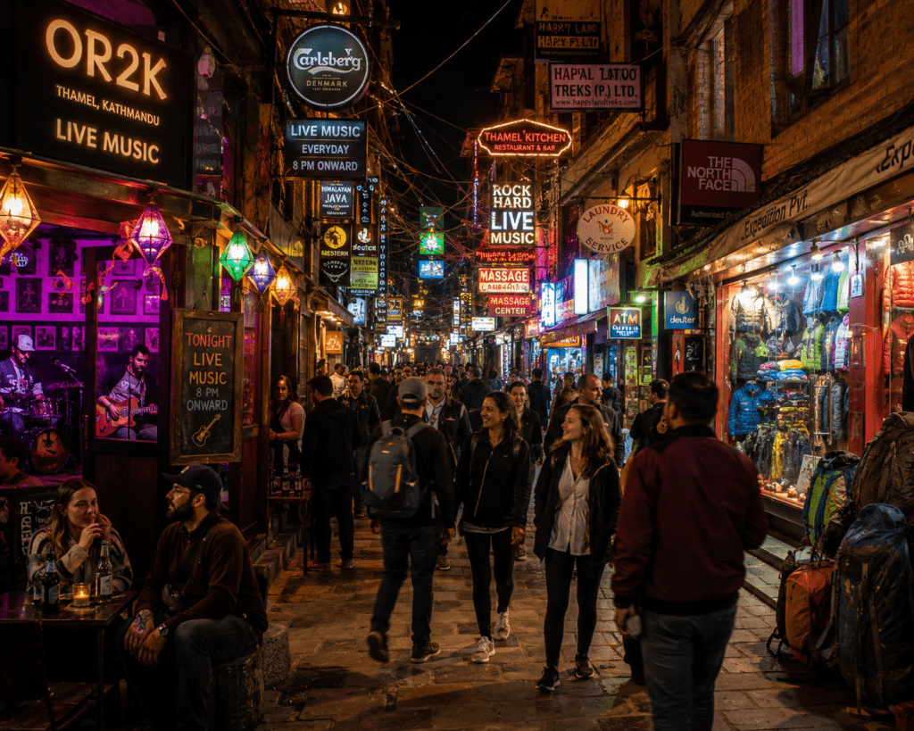 Thamel at night - Complete Nepal Travel Guide 2026