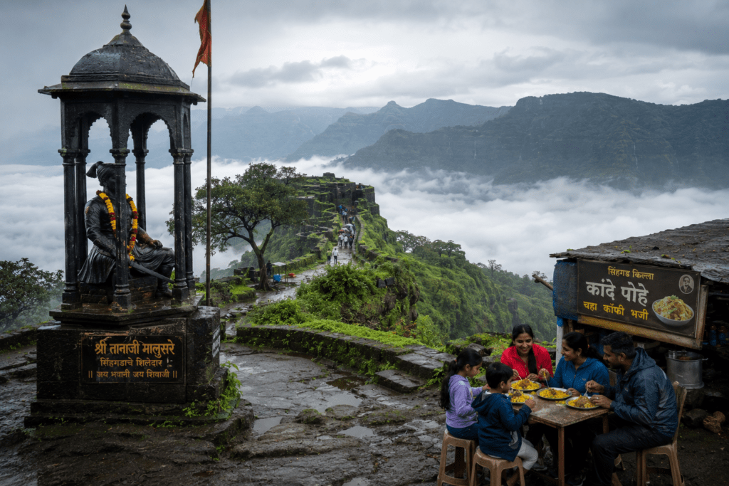 Sinhagad Fort on a monsoon morning - Maharashtra Fort Trek Guide 2026
