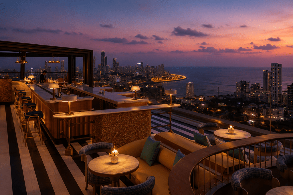 Four Seasons Aer rooftop bar at dusk - Best Hotels in Mumbai 2026