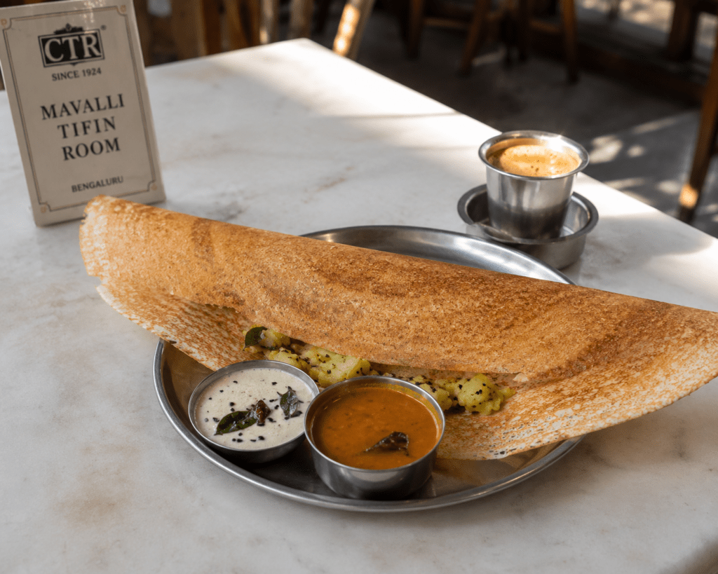 50 Food Dishes to Try A A masala dosa at CTR Bengaluru - Before You Die: A Complete World Food Bucket List 