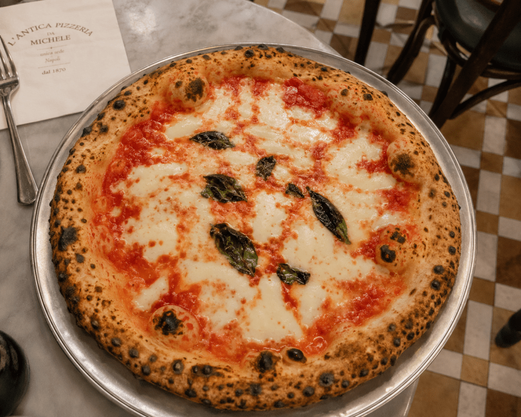 Pizza Margherita at L'Antica Pizzeria da Michele - Before You Die: A Complete World Food Bucket List 