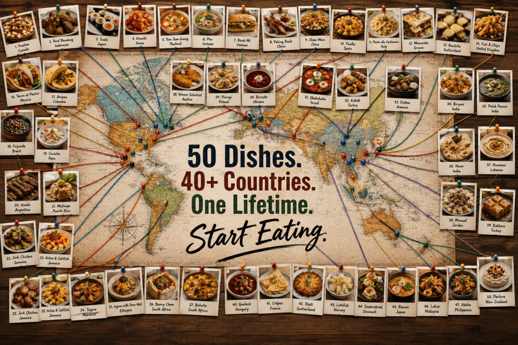 50 Food Dishes to Try Before You Die: A Complete World Food Bucket List