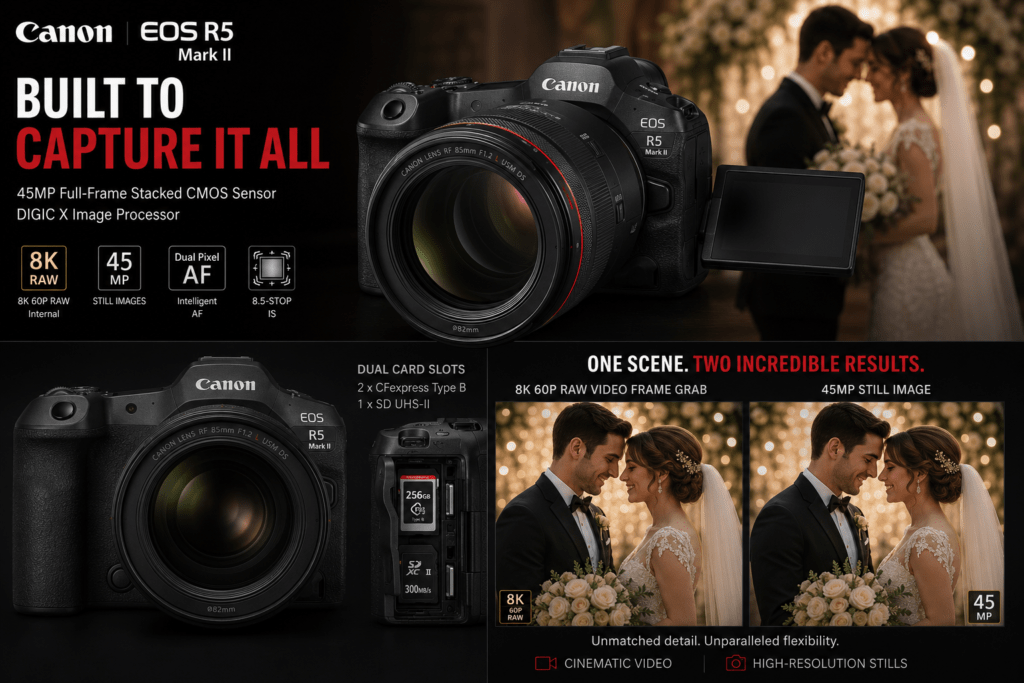 CANON EOS R5 MARK II - Best Mirrorless Professional Cameras 2026: The Complete Buyer's Guide for Photographers & Videographers