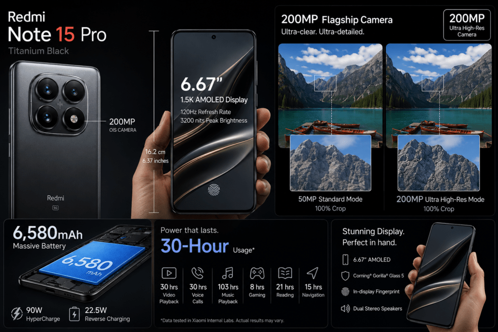 REDMI NOTE 15 PRO - Best Smartphones Under ₹30,000 in India 2026