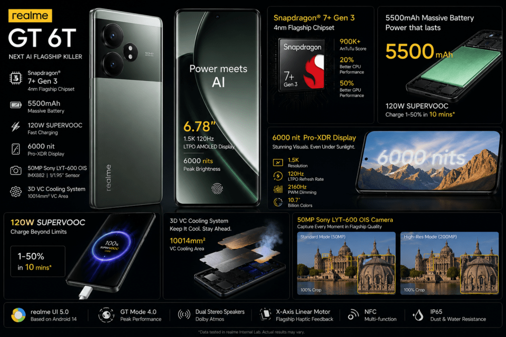 REALME GT 6T - Best Smartphones Under ₹30,000 in India 2026