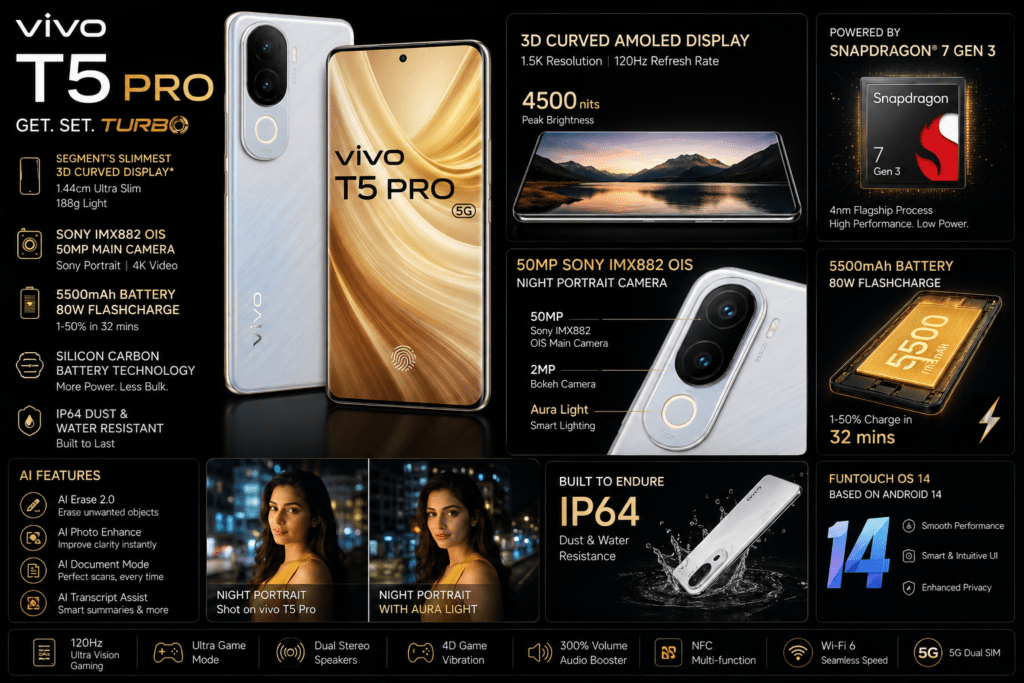 VIVO T5 PRO - Best Smartphones Under ₹30,000 in India 2026