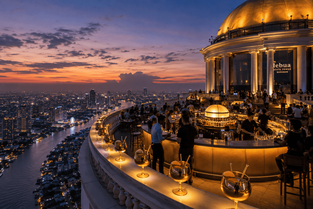 Lebua Sky Bar at dusk - Best Hotels, Resorts, Hostels & Stays in Thailand 2026