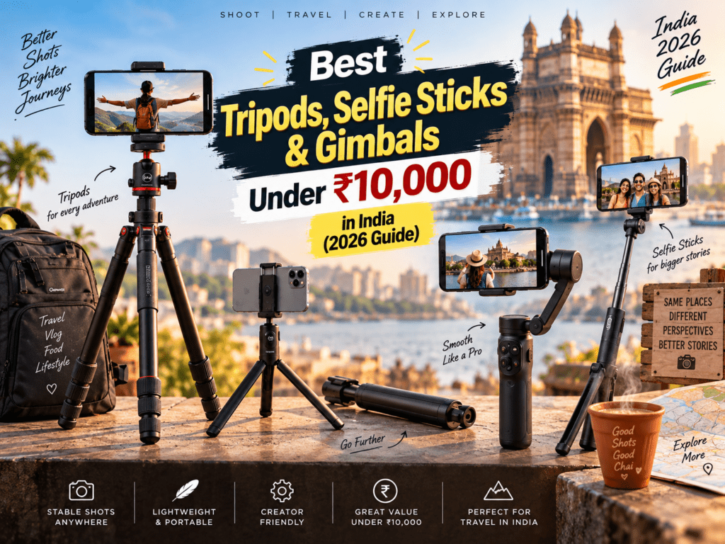 best tripods, selfie sticks, gimbals under 10000 rupees